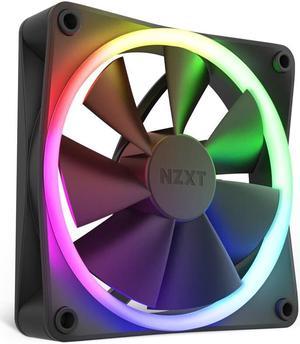 NZXT F120 RGB Fans - RF-R12SF-B1 - Advanced RGB Lighting Customization - Whisper Quiet Cooling - Single (RGB Fan & Controller Required & NOT Included) - 120mm Fan - Black