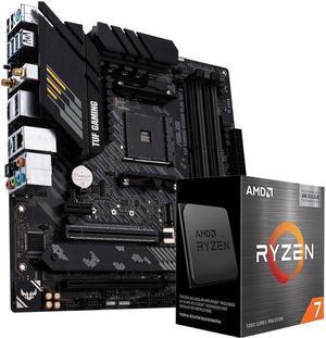 ASUS TUF GAMING B550M-PLUS WIFI II AM4 AMD B550 SATA 6Gb/s Micro ATX AMD Motherboard and AMD R7 5700X - Ryzen 7 5000 Series 8-Core 3.4 GHz Socket AM4 65W,AMD Motherboard CPU Combo