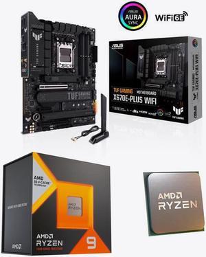 ASUS TUF GAMING X670E-PLUS WIFI 6E Socket AM5 (LGA 1718) Ryzen 7000 ATX Gaming Motherboard and AMD Ryzen 9 7950X3D - Ryzen 9 7000 Series 16-Core 4.2 GHz Socket AM5, AMD Motherboard CPU Combo