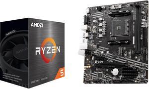 MSI A520M PRO-VH AM4 AMD A520 SATA 6Gb/s USB 3.0 Micro ATX AMD Motherboard and AMD Ryzen 5 5500 - Ryzen 5 5000 Series 6-Core Socket AM4 65W,AMD Motherboard CPU Combo