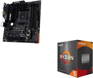 ASUS TUF GAMING B550M-PLUS WIFI II AM4 Micro ATX AMD Motherboard and AMD Ryzen 5 5500 - Ryzen 5 5000 Series 6-Core Socket AM4 65W,AMD Motherboard CPU Combo