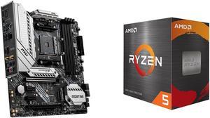 MSI MAG B550M MORTAR WIFI AM4 AMD B550 SATA 6Gb/s Micro ATX AMD Motherboard and AMD Ryzen 5 5500 - Ryzen 5 5000 Series 6-Core Socket AM4 65W,AMD Motherboard CPU Combo