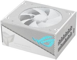 ASUS ROG STRIX 1000W Gold Aura Snow Edition, 80+ Gold Certification Full Modular, Compatible with PCIe Gen 5.0 and ATX 3.0, Support Aura Sync, Axial-tech Fan, ATX 3.0 Power Supply, White PSU