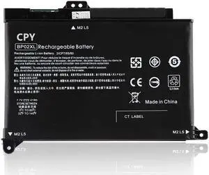 BP02XL Battery for HP Pavilion PC 15 Series 15-AU010WM 15-AU123CL 15-AW053NR HSTNN-UB7B HSTNN-LB7H 2ICP7/65/80 7.7V 41Wh