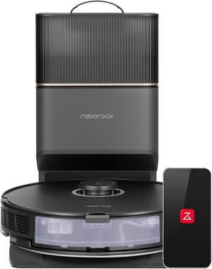 roborock S8+ Robot Vacuum, Sonic Mop with Self-Empty Dock, Auto Lifting Mop, Ultrasonic Carpet Detection, 6000Pa Suction, Black (Renewed)
