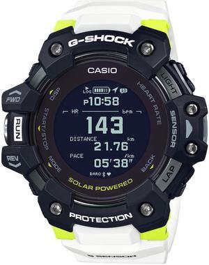 G-Shock GBDH1000-1A7 Bluetooth GPS Power Trainer Series Mens Digital White, Yellow 63mm Resin/Stainless Steel Smart Watch Heart Rate Monitor