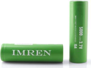 IMREN 2Pcs 3.7v rechargeable li-ion battery Rechargeable Battery 5000mAh 15A for Flashlights/Headlamps/Toys