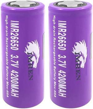 IMREN 26650 4200mAh 60A Battery (2Pack)