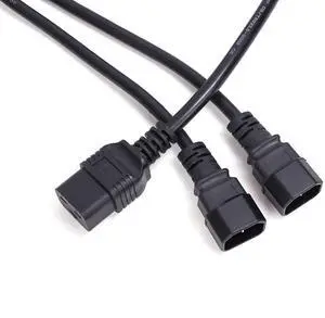 MicroBit Whatsminer Power Cord Extension,Dual C14 to C19 Y Splitter ,4.92FT/1.5m, 13 AWG