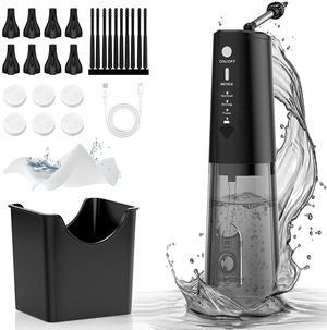 DOTSOG Electric Ear Wax Removal Kit with 8 Tips, 3 Pressure Levels & Sticky Ear Sticks - Rechargeable Ear Cleaning System, Sticky Ear Stick 10PCS + Compressed Towel 6PCS