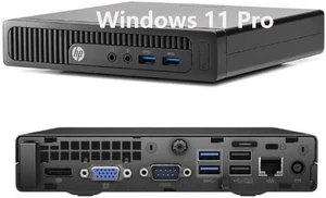 HP Prodesk 600 G2 Mini PC Desktop - Intel Core i3-6100 3.20GHz, 8GB RAM, 256GB SSD, Intel Integrated Graphics, Wired Keyboard, Mouse, Built in WIFI, BT, Windows 11 Pro
