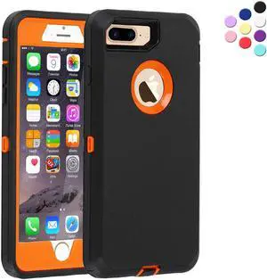 iPhone 7 Plus and iPhone 8 Plus Heavy Duty Defender Case - Orange