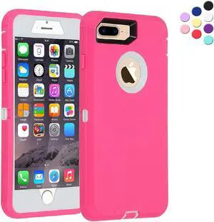 iPhone 7 Plus and iPhone 8 Plus Heavy Duty Defender Case - Pink