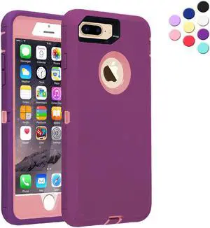 iPhone 7 Plus and iPhone 8 Plus Heavy Duty Defender Case - Purple