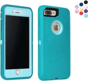 iPhone 7 Plus and iPhone 8 Plus Heavy Duty Defender Case - Teal