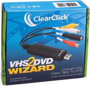 ClearClick VHS To DVD Wizard Software for Windows - Convert Any VHS Tape To Digital Video or DVD