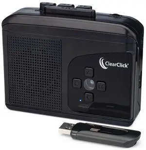 ClearClick Cassette Tape to USB 2.0 (Second Generation) | Convert Cassette Tapes to Digital MP3 Audio Files on USB Flash Drive | File Splitting Feature | Instant Setup | 16 GB USB Drive Included ClearClick Cassette Tape to USB 2.0 (Second Generation) | Convert Cassette Tapes to Digital MP3 Audio Files on USB Flash Drive | File Splitting Feature | Instant Setup | 16 GB USB Drive Included