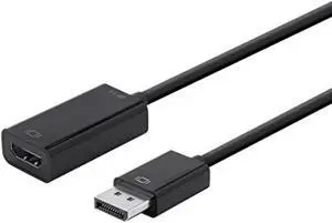Monoprice DisplayPort 1.2a to 4K HDMI Active Adapter, Black