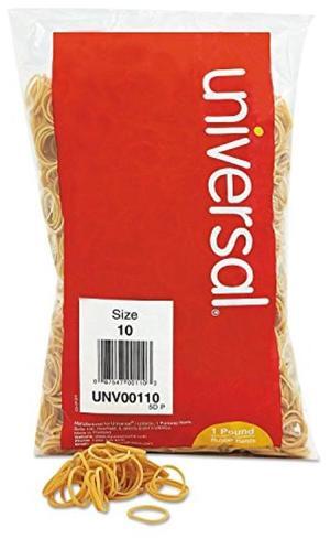 Universal UNV00110 Rubber Bands, Size 10, 0.04" Gauge, Beige, 1 lb Box, 3,400/Pack
