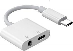 USB C to 3.5mm Headphone Adapter 2 in 1 Type C Digital Stereo Earphone Converter and PD Charging Compatible for Google Pixel 3/3XL/2/2XL i.pad pro 2018 ,Galaxy S8 S9,Sony XZ2 and More