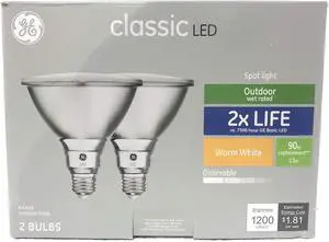 GE Classic 90-Watt EQ LED Par38 Warm White Dimmable Spotlight Light Bulb (2-Pack) GE Classic 90-Watt EQ LED Par38 Warm White Dimmable Spotlight Light Bulb (2-Pack)