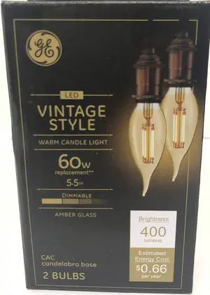 ge 33537 Vintage Style Warm Candle Light Amber Glass 60w Dimmable Pack 2 ge 33537 Vintage Style Warm Candle Light Amber Glass 60w Dimmable Pack 2