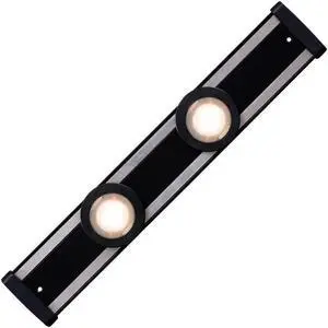HALO 12 in. LED Black Under Cabinet Puck Light Kit, 2 Pucks, 3000K Color Temperature