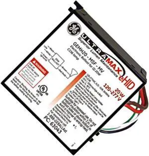 GE 63043 GEMH20-MSF-MV HID UltraMax? eHID Electronic Low Frequency Ballast