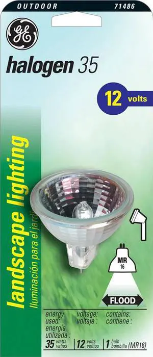 (3 pack) GE 71486 Outdoor MR16 Halogen Light Bulb Flood Landscape Lighting 35 watts