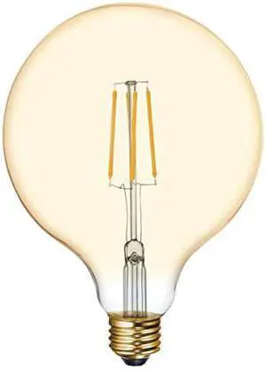 GE Globe 60W Equivalent Dimmable Amber G40 Vintage LED Decorative Light Bulb Vintage Antique Style Light Bulb