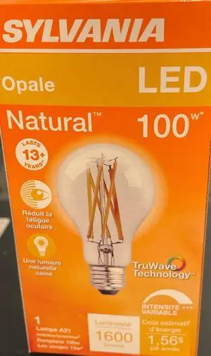 (6 pack) Sylvania TruWave LED A21 Natural 100 watt equivalent LED 1600 lumens