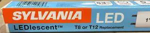 Sylvania 40585 LED tube LEDlescent 48 inch T8 Ballast-Free Fluorescent Replacement 4100K Frosted Glass