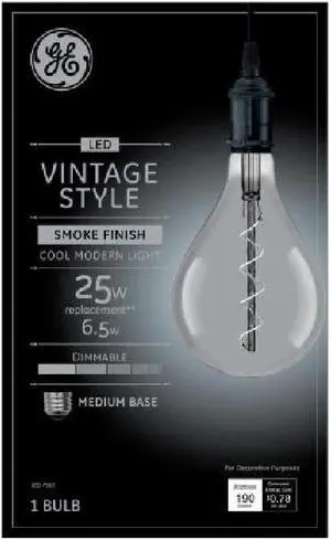 Ge 31705 Vintage Style Spiral Filament Led Light Bulbs, 6.5 Watts Ge 31705 Vintage Style Spiral Filament Led Light Bulbs, 6.5 Watts