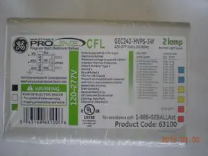 GE 63100 - GEC242-MVPS-3W Compact Fluorescent Ballast