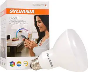 (4 bulbs) SYLVANIA SMART+ ZigBee Full Color and Tunable White BR30 LED Bulb, Works with SmartThings, Wink, and Amazon Echo Plus, Hub Needed for Amazon Alexa and Google Assistant