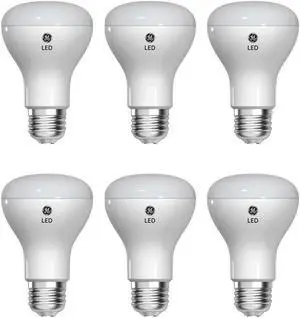 (6 bulbs) GE 34310 LED Daylight R20, 45 watt replacement, Medium Base, Dimmable, 500 lumen LED Light Bulb (6 bulbs) GE 34310 LED Daylight R20, 45 watt replacement, Medium Base, Dimmable, 500 lumen LED Light Bulb