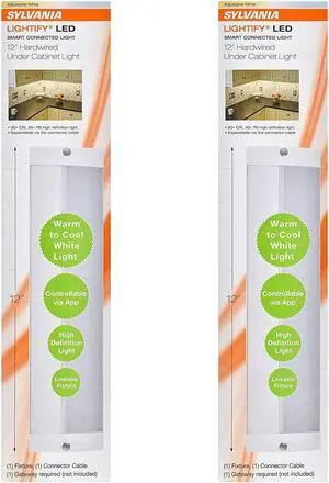 Sylvania 12" Convertible Alexa-Enabled Under Cabinet Light (Needs Hub) (2 Pack)
