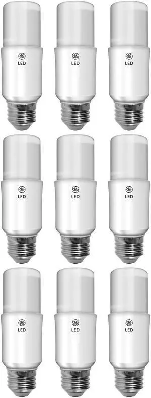 (9 bulbs) GE 35519 bright stik LED Lamp 40 watt equivalent, E26 Medium Base, 5000K Daylight 450 Lumens
