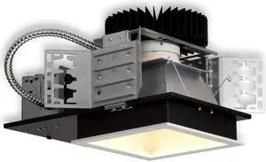 GE Lumination LED Luminaire Architectural Downlight 6 inch Square 1500 Lumens 4000K Dimmable Complete Recessed Lighting Kit