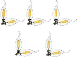 (case of 10 bulbs) Sylvania 70945 LED Decorative Light 1.6 watt B10 Candelabra Screw Base 2700K Daylight LED Filament, bent tip, warm white