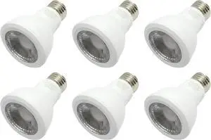 (case of 6) GE 93107782 Par20 LED Reflector Flood, Dimmable 7 watt 430 lumens LED Light Bulb