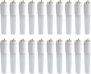 (case of 20) GE 34283 - LED14ET8/G/4/830 LED T8, 48 inch Tube Light Bulb for Replacing T8 Fluorescent, 14 watts, 1950 lumens, 3000K, plug and play, easy installation, Integrated LED tubes