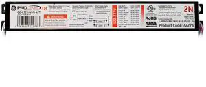 GE GE-232-Mv-N-42T 72276 Electronic Ballast, 2-Lamp, F32T8, 32W T8, 120/277V