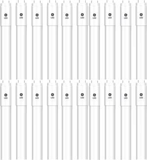 (case of 20) GE 34227 - LEDT8/LC/G/4/835 4 Foot LED Straight T8 Tube Light Bulb for Replacing Fluorescents, Lumen Choice, Requires External Driver, 48 inch tube, 21 watt, 3500K