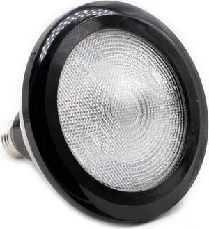 GE 50630 low glare LED PAR30, 12 watt, black, Dimmable, Visual Comfort Lens, 40 degree flood LED light bulb, 850 lumens, 2700K warm white,