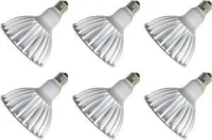 (6 bulbs) GE 20109 LED PAR38 Narrow Beam LED lamp, 3000 Lumens, 32 watts, 3000K warm white, spot light, wet rated