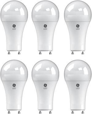 (6 bulbs) GE 46666 A21 LED Light Bulb, 15 watts, 1600 lumens, 2700K warm white, plug-in GU24 base