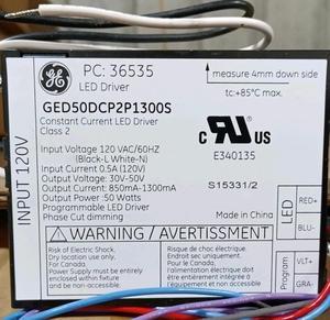 GE 36535 LED Driver GED50DCP2P1300S Constant Current Class 2 Programmable LED Driver