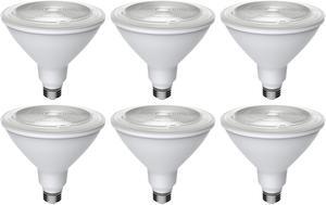 (6 bulbs) GE LED  PAR38, low glare, 12 watt, 950 lumens, 3000K, Narrow Flood LED Light Bulb