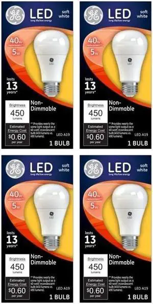 G E LIGHTING GE LED 5W A19 61956